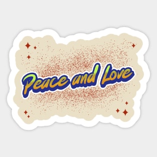 peace and love Sticker